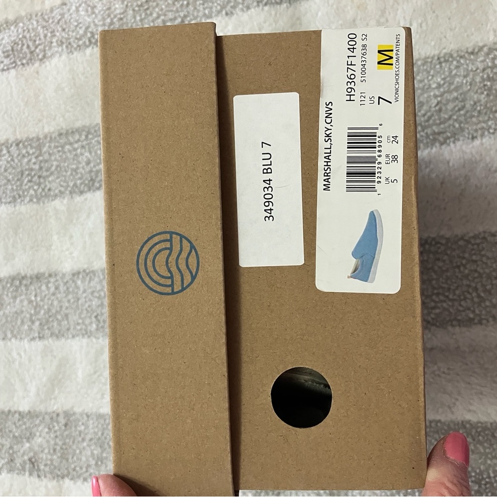 Vionic Sky Blue Canvas Slip-Ons - Picture 3 of 6